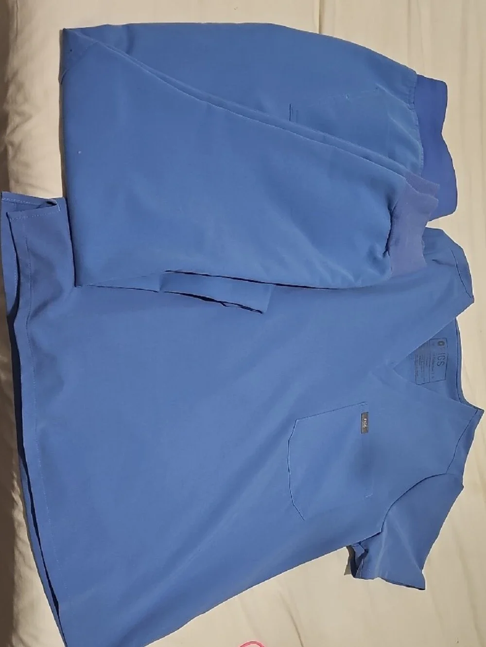 Figs Scrubs Ceil Blue Size Small Top, Small-Regular Bottoms